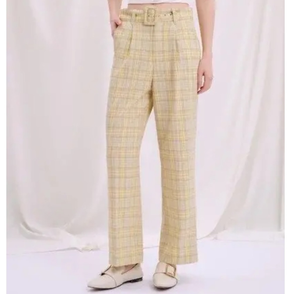 Petite Studio - NWT Charleston Pants - Yellow Plaid
